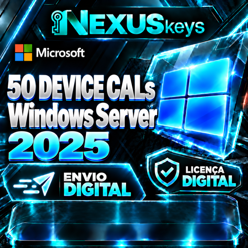 50 Device CALs Windows Server 2025 - Licença Digital - ESD