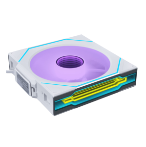 FAN 120MM LIAN LI UNI FAN SL-INF WIRELESS 120 REVERSE BLADE, ARGB, WHITE - 12RSLIN1W1W - Imagem 4