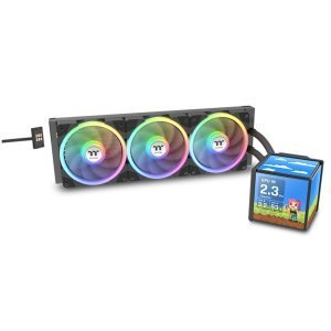 WATER COOLER 360MM THERMALTAKE MINECUBE 360 ULTRA, ARGB, LCD QUAD, BLACK - CL-W481-PL12SW-A - Imagem 4