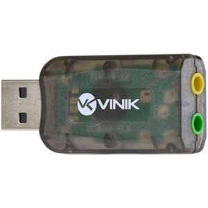 Adaptador Placa de Som Vinik USB 7.1 Canais Virtual - AUSB71
