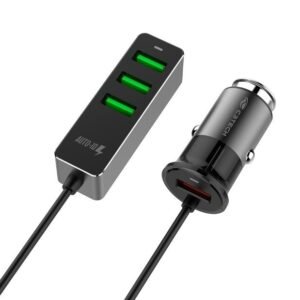 Carregador Veicular C3Tech Com 4 USB Quick Charge 3.0 Preto - UCV-Q430BK