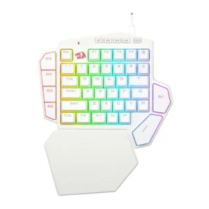 Teclado Mecânico Redragon Gamer Ashe RGB Branco Switch Brown - K626-KB-W (BROWN)