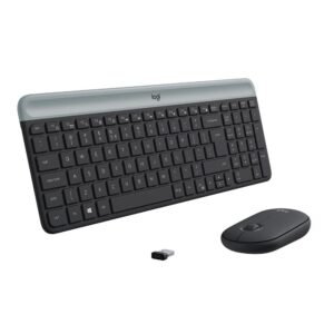 Kit Teclado e Mouse Logitech MK470 Rosa Slim Combo - 920-009268