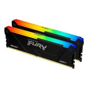 MEMÓRIA 8GB DDR4 3200MHZ KINGSTON FURY BEAST RGB, BLACK - KF432C16BBA/8