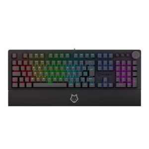 Teclado Mecânico Redragon Gamer Kumara RGB Switch Brown Preto Cinza e Amarelo - K552LGY-RGB (PT-BROWN)
